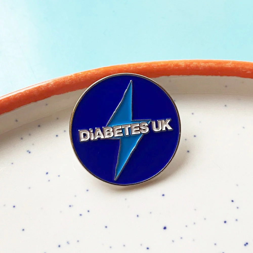 Lightning Bolt Diabetes UK Round Badge (INT)